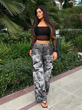 SXY Imitation Denim High-Waisted Jeans With Hole, 3D Pockets, And Trailing Hem